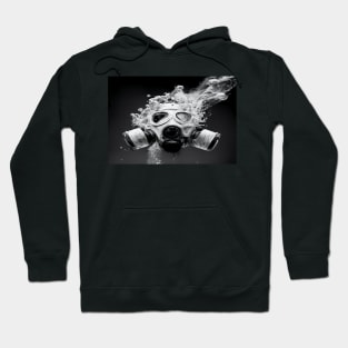 Cyberpunk Gasmask Artwork / Gasmask Splashing In Water Hoodie